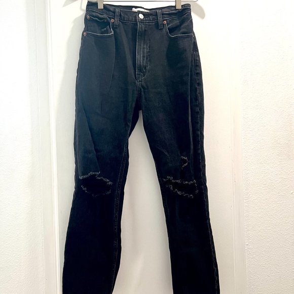 Abercrombie & Fitch Ultra High Rise Ankle Straight Jeans - Picture 2 of 4